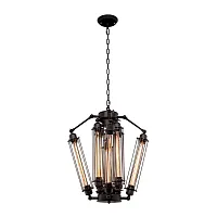 Люстра подвесная LOFT1136 LOFT IT чёрная на 8 ламп, основание чёрное в стиле лофт стимпанк Люстра подвесная LOFT1136 LOFT IT чёрная на 8 ламп, основание чёрное в стиле лофт стимпанк